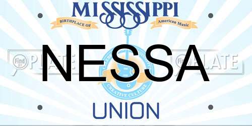 NESSA Mississippi License Plate