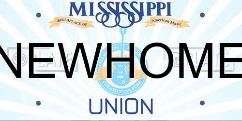 NEWHOME Mississippi License Plate