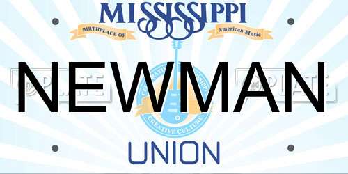 NEWMAN Mississippi License Plate