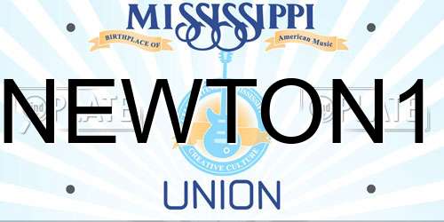 NEWTON1 Mississippi License Plate