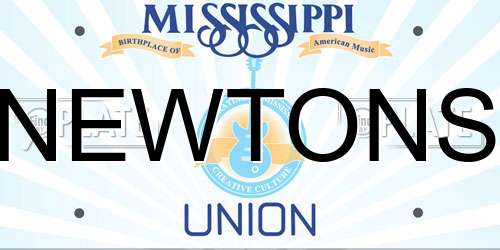 NEWTONS Mississippi License Plate