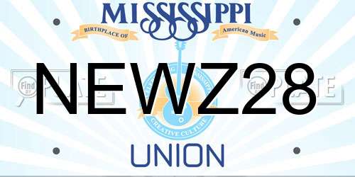 NEWZ28 Mississippi License Plate