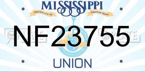 NF23755 Mississippi License Plate