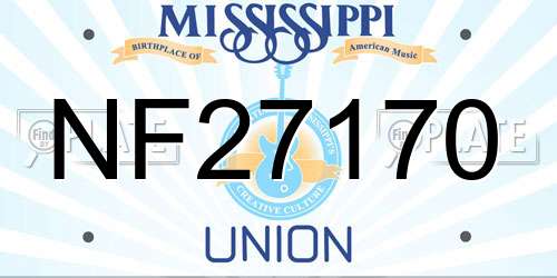 NF27170 Mississippi License Plate