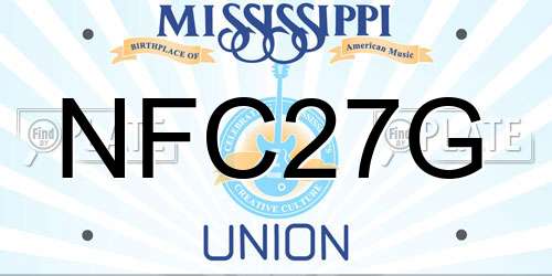 NFC27G Mississippi License Plate