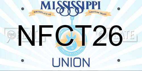 NFCT26 Mississippi License Plate