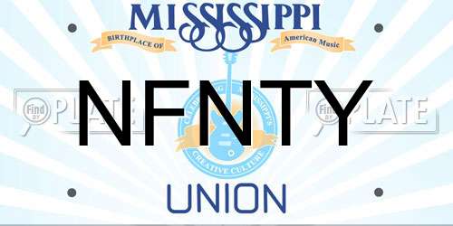 NFNTY Mississippi License Plate