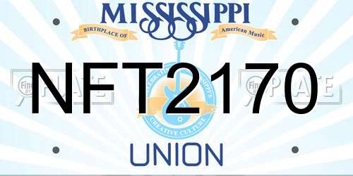 NFT2170 Mississippi License Plate