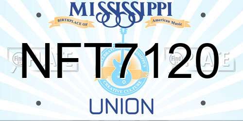 NFT7120 Mississippi License Plate