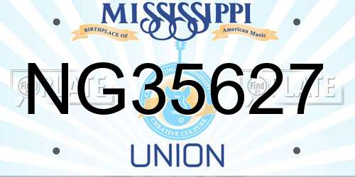 NG35627 Mississippi License Plate