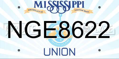 NGE8622 Mississippi License Plate
