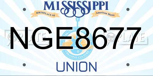 NGE8677 Mississippi License Plate
