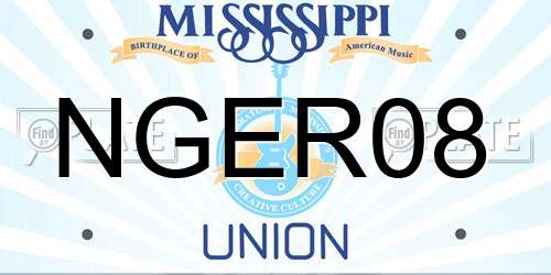 NGER08 Mississippi License Plate