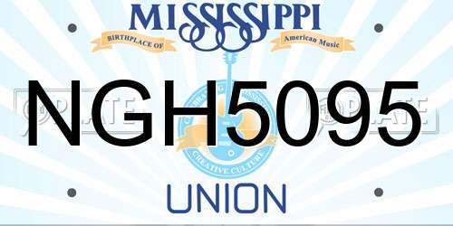 NGH5095 Mississippi License Plate