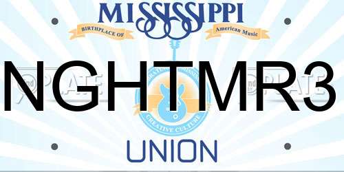 NGHTMR3 Mississippi License Plate