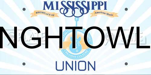 NGHTOWL Mississippi License Plate