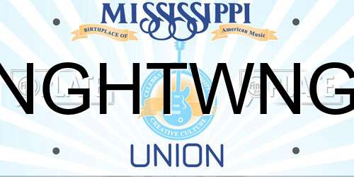 NGHTWNG Mississippi License Plate