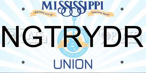 NGTRYDR Mississippi License Plate