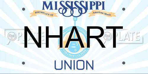 NHART Mississippi License Plate