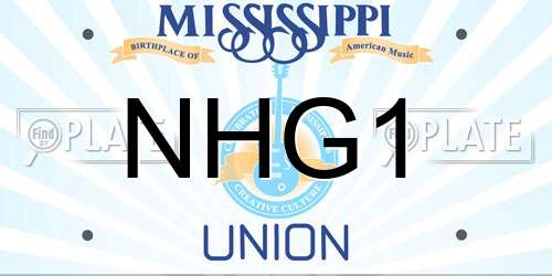 NHG1 Mississippi License Plate