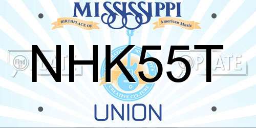 NHK55T Mississippi License Plate