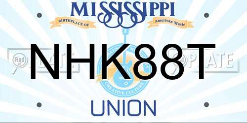NHK88T Mississippi License Plate
