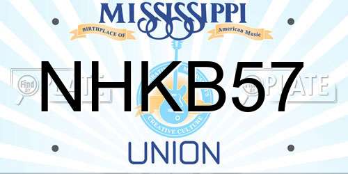 NHKB57 Mississippi License Plate