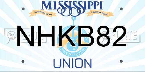 NHKB82 Mississippi License Plate