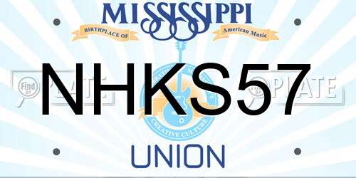 NHKS57 Mississippi License Plate