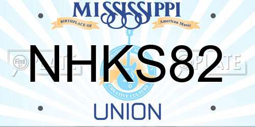 NHKS82 Mississippi License Plate