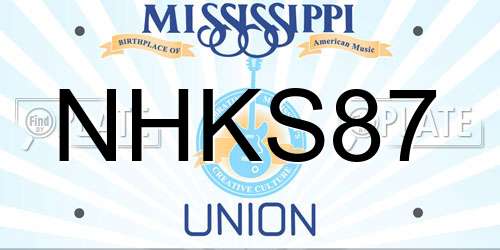 NHKS87 Mississippi License Plate