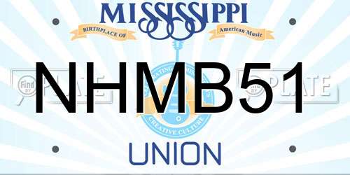 NHMB51 Mississippi License Plate