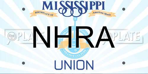 NHRA Mississippi License Plate