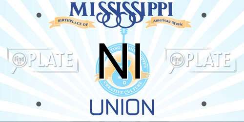 NI Mississippi License Plate
