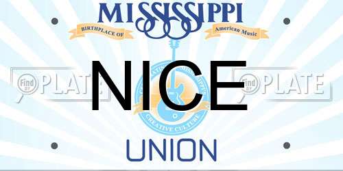NICE Mississippi License Plate