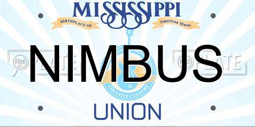 NIMBUS Mississippi License Plate