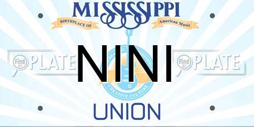 NINI Mississippi License Plate