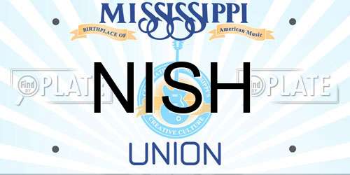 NISH Mississippi License Plate