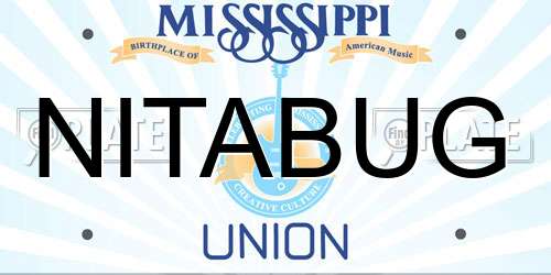 NITABUG Mississippi License Plate