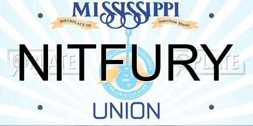 NITFURY Mississippi License Plate