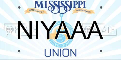 NIYAAA Mississippi License Plate