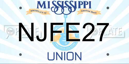 NJFE27 Mississippi License Plate