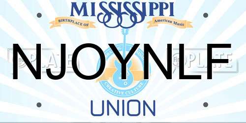 NJOYNLF Mississippi License Plate