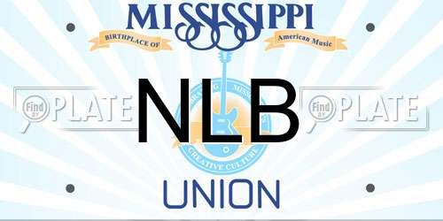NLB Mississippi License Plate