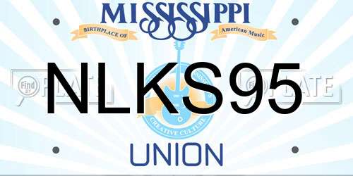 NLKS95 Mississippi License Plate