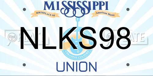NLKS98 Mississippi License Plate