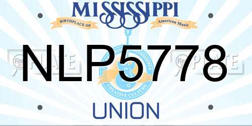 NLP5778 Mississippi License Plate