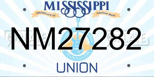 NM27282 Mississippi License Plate