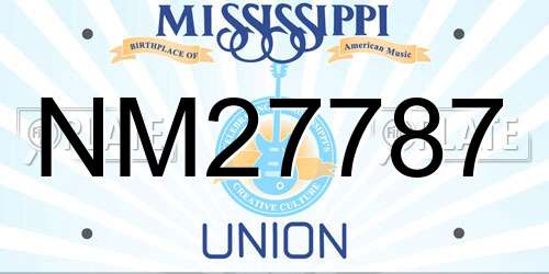 NM27787 Mississippi License Plate