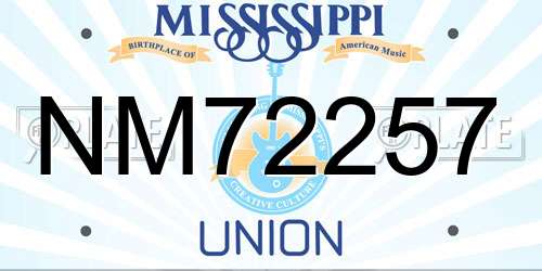 NM72257 Mississippi License Plate